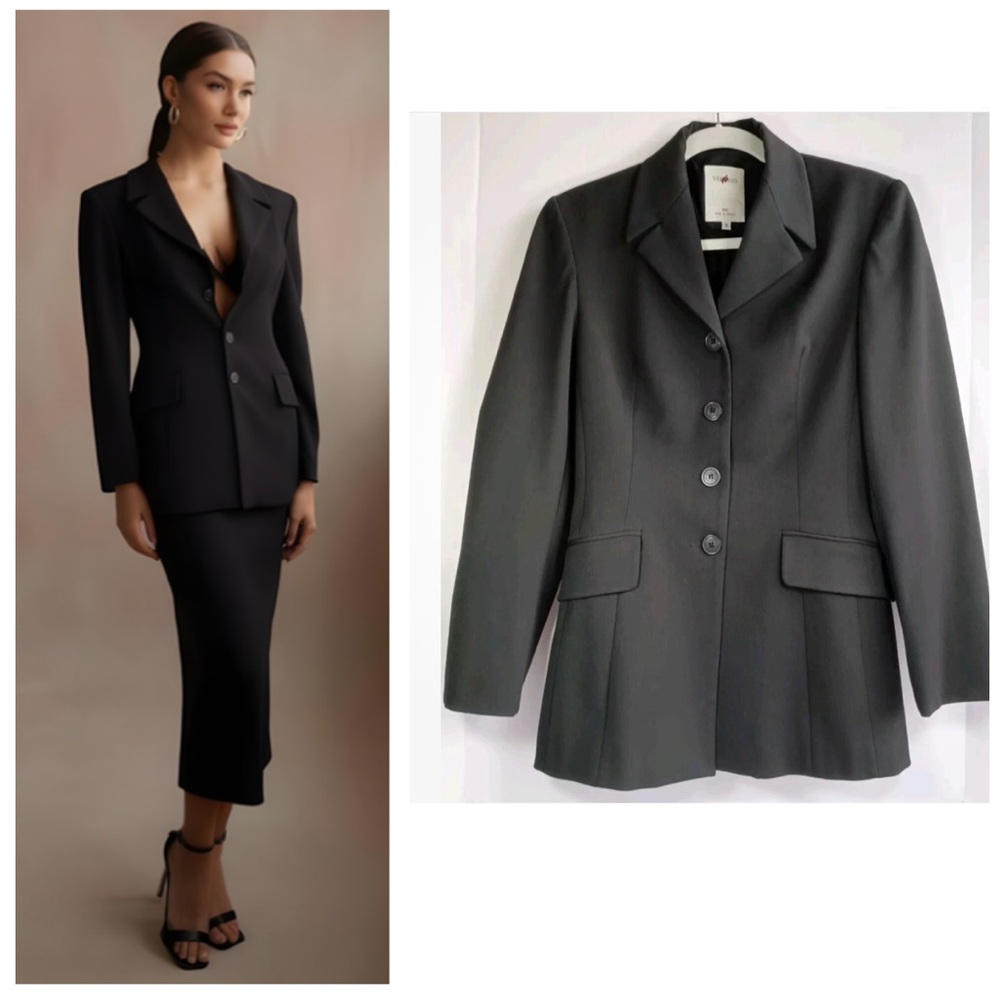Vertigo pour la Ville Elegant Black Women's Blazer - Picture 2 of 12